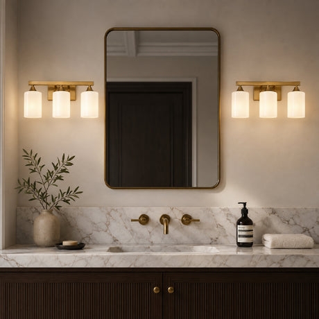15" Gold 3-Light Vanity Wall Sconce | OROA