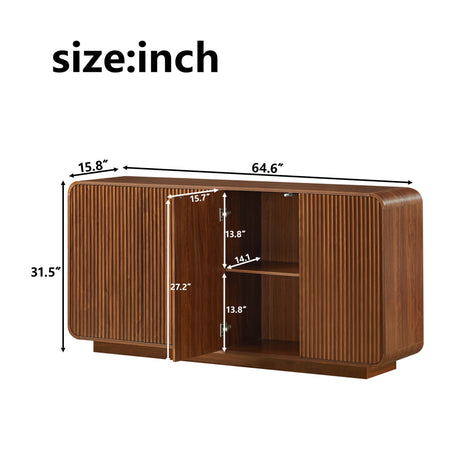 Modern Vertical Fluted Entryway Sideboard | OROA