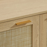 Rattan Storage Sideboard Buffet Cabinet with 4 Doors | OROA