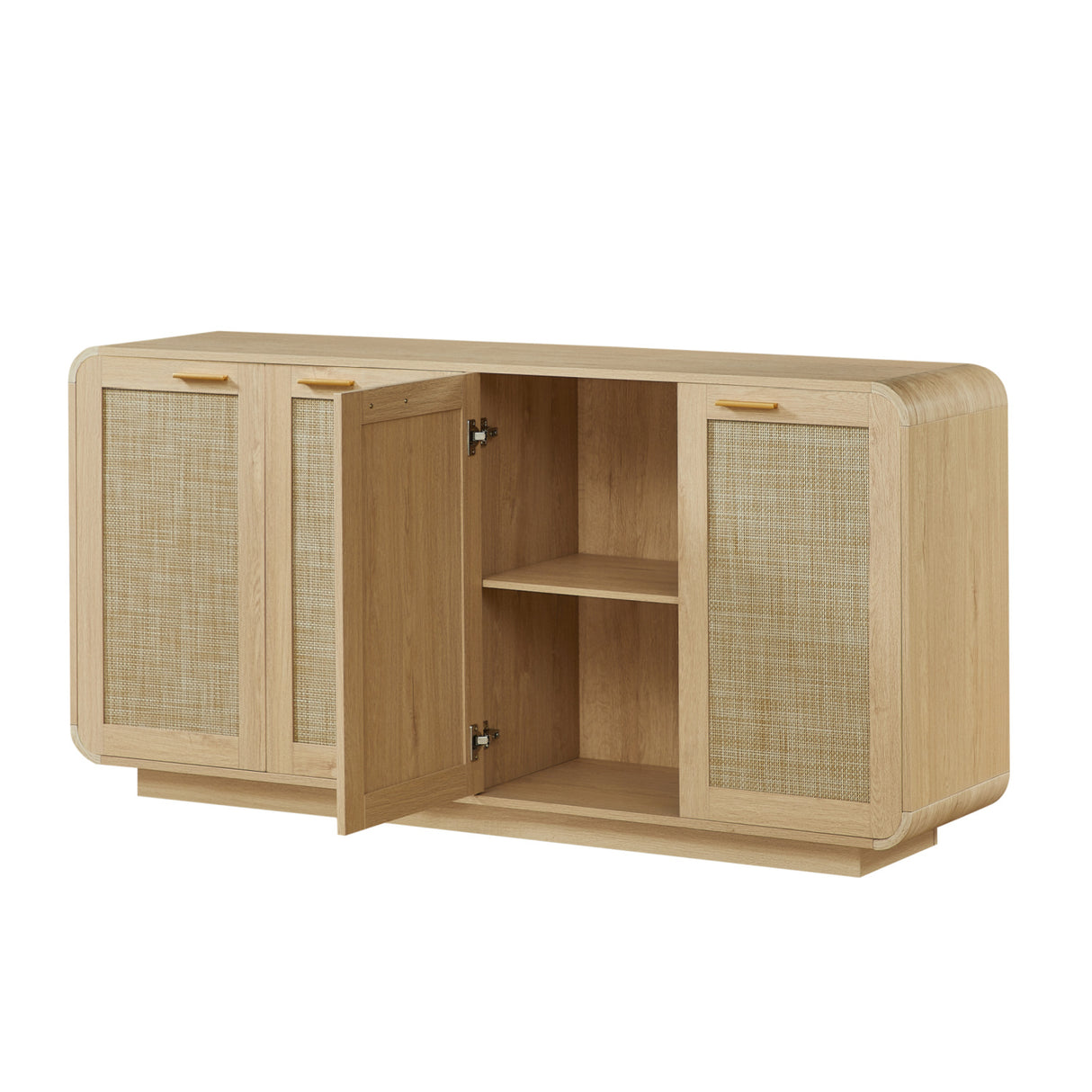 Rattan Storage Sideboard Buffet Cabinet with 4 Doors | OROA