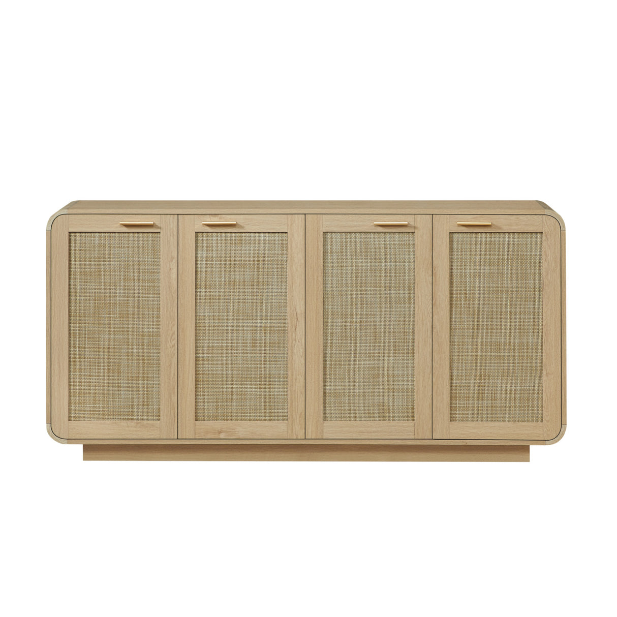 Rattan Storage Sideboard Buffet Cabinet with 4 Doors | OROA