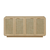 Rattan Storage Sideboard Buffet Cabinet with 4 Doors | OROA