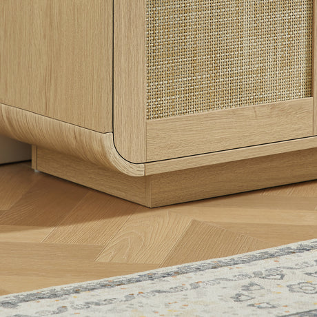 Rattan Storage Sideboard Buffet Cabinet with 4 Doors | OROA