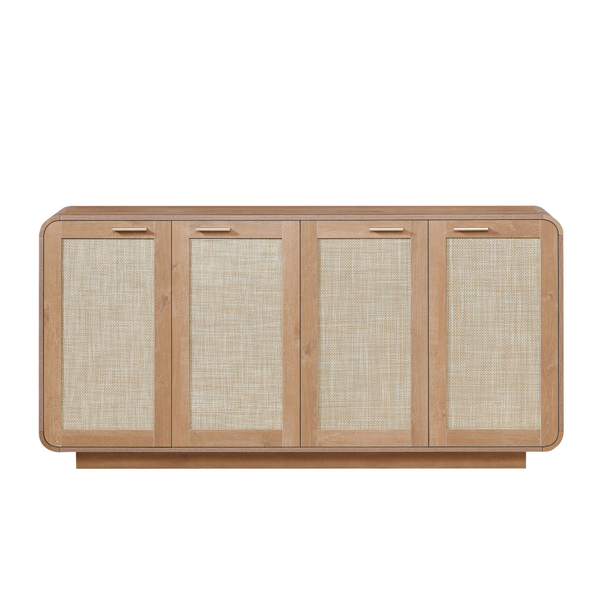 Caramel 4-Doors Rattan Storage Sideboard | OROA