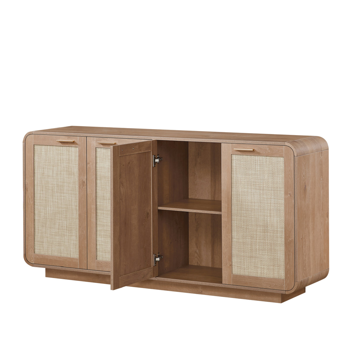 Caramel 4-Doors Rattan Storage Sideboard | OROA