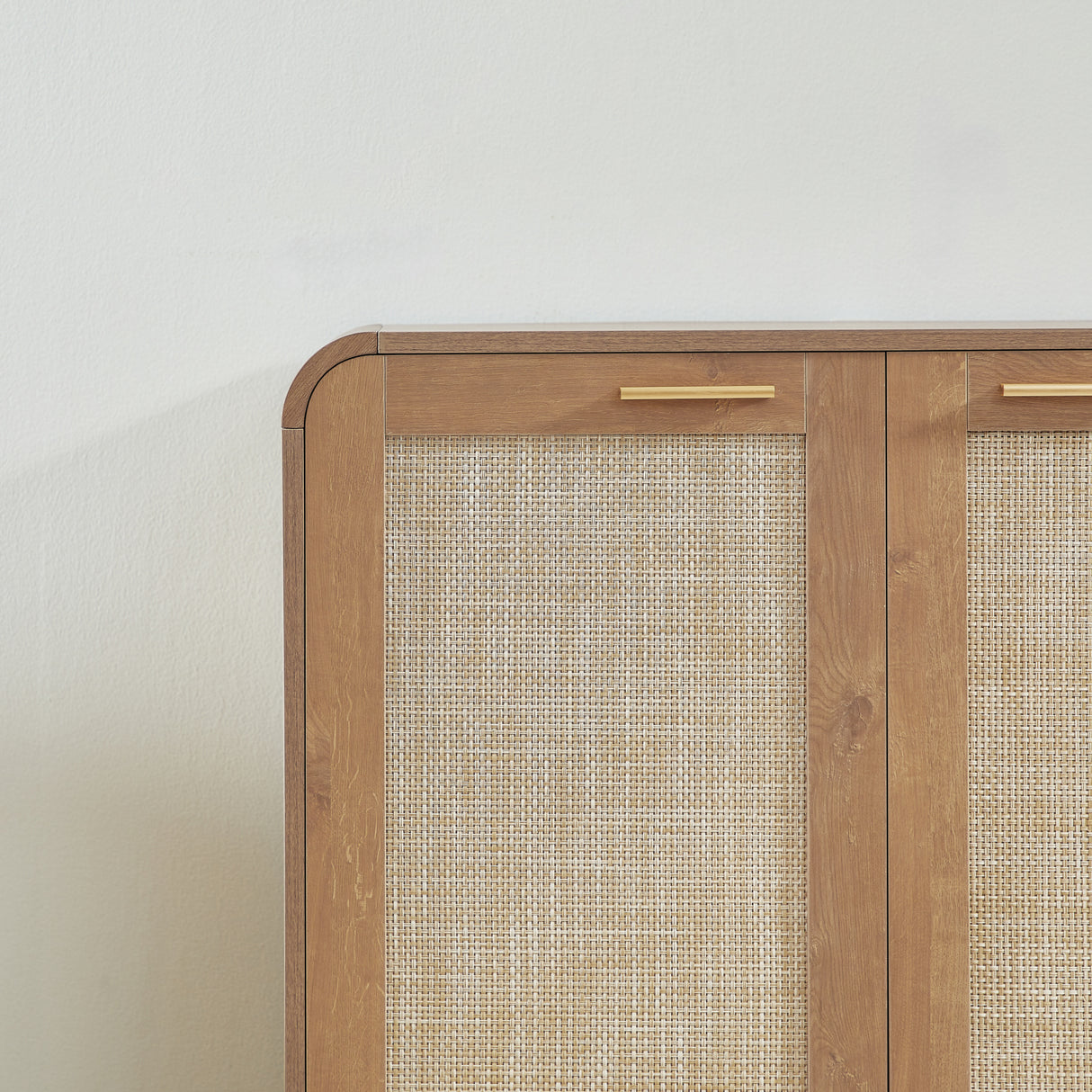 Caramel 4-Doors Rattan Storage Sideboard | OROA