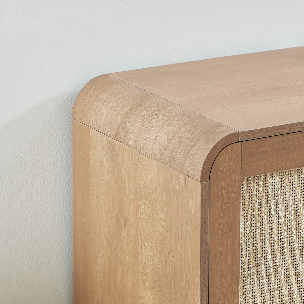 Caramel 4-Doors Rattan Storage Sideboard | OROA