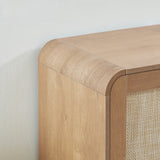 Caramel 4-Doors Rattan Storage Sideboard | OROA