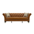 Modern European furniture - Cognac Brown Chesterfield Leather Sofa - www.oroa.com