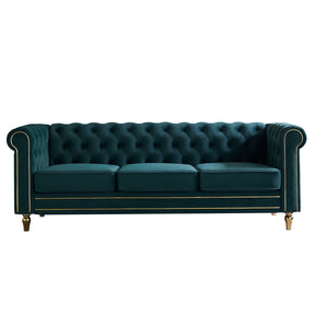 Modern European furniture - Green Velvet Chesterfield Sofa - www.oroa.com