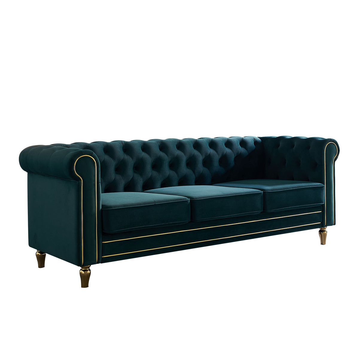 Green Velvet Chesterfield Sofa | OROA - www.oroa.com