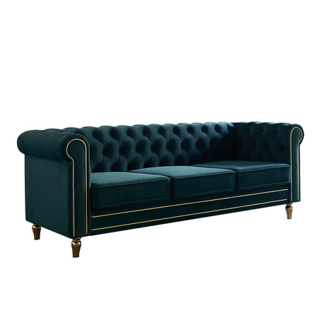 Green Velvet Chesterfield Sofa | OROA - www.oroa.com