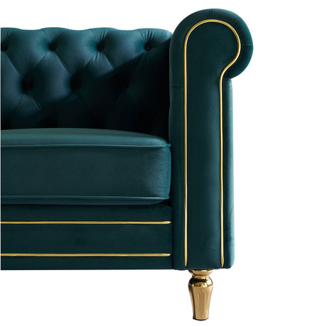 Green Velvet Chesterfield Sofa | OROA - www.oroa.com