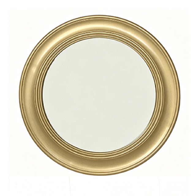Modern European furniture - Brushed Gold Vintage Round Wall Mirror - www.oroa.com