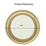 Modern European furniture - Brushed Gold Vintage Round Wall Mirror - www.oroa.com