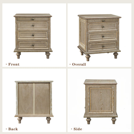 Modern European furniture - Wood Storage End Table - www.oroa.com