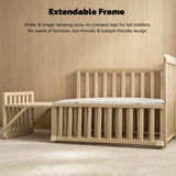 Natural Wooden Baby Crib with Changing Shelf | OROA Kids