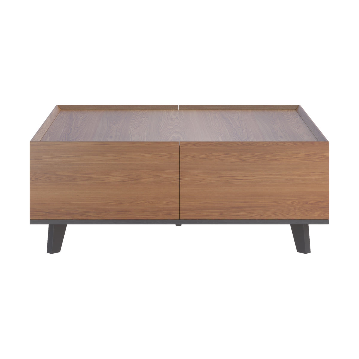 Square Walnut Finish Coffee Table | OROA