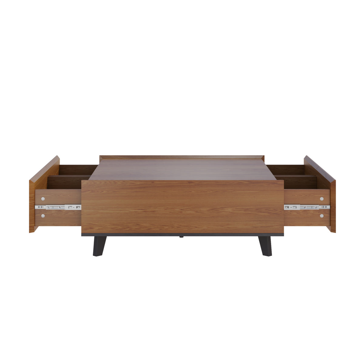 Square Walnut Finish Coffee Table | OROA