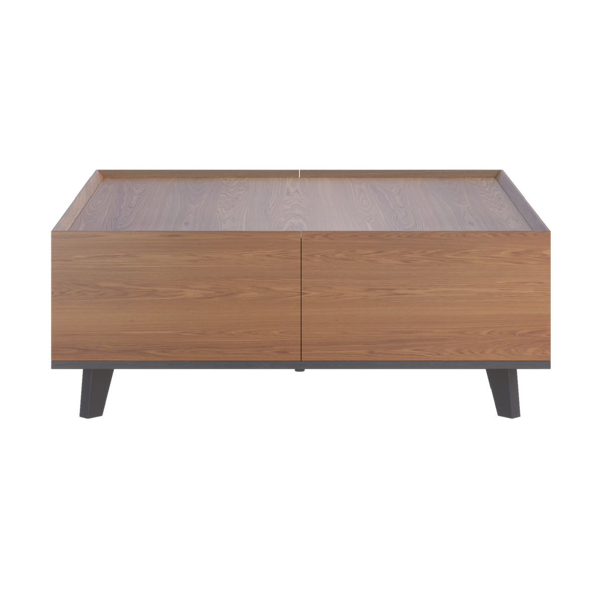 Square Walnut Finish Coffee Table | OROA