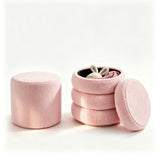 Pink Boucle Round Ottoman Set of 2 | OROA Kids