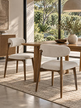 Walnut Ash Wood Dining Chairs (2) | Maison Naturelle