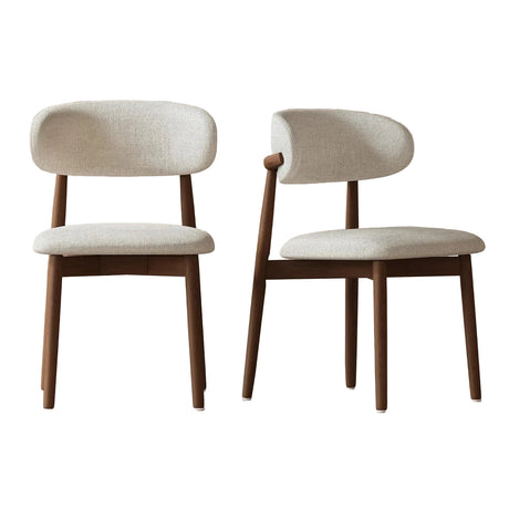 Modern European furniture - Walnut Ash Wood Dining Chairs (2) - www.oroa.com