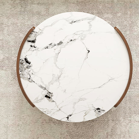 Round Stone Top Coffee Table | OROA