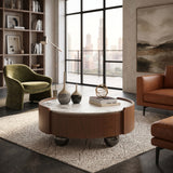 Round Stone Top Coffee Table | OROA