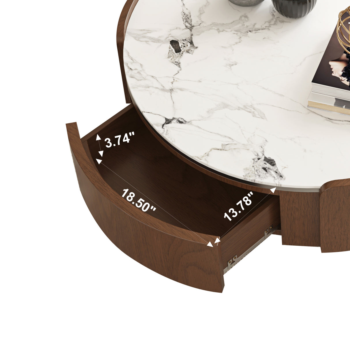 Round Stone Top Coffee Table | OROA