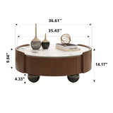Round Stone Top Coffee Table | OROA