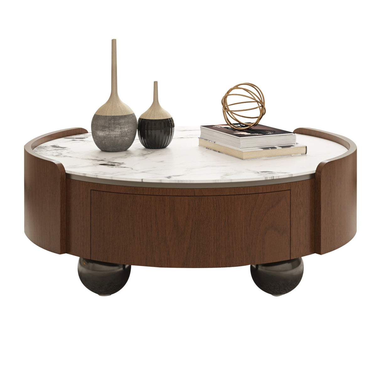Round Stone Top Coffee Table | OROA