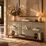 4-Doors Walnut Storage Cabinet by OROA
