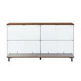 4-Doors Walnut Storage Cabinet by OROA