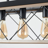 Modern European furniture - Rustic Farmhouse Five-Light Walnut Iron Chandelier - www.oroa.com