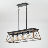 Modern European furniture - Rustic Farmhouse Five-Light Walnut Iron Chandelier - www.oroa.com