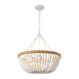 Matte White & Natural Farmhouse Chandelier by OROA