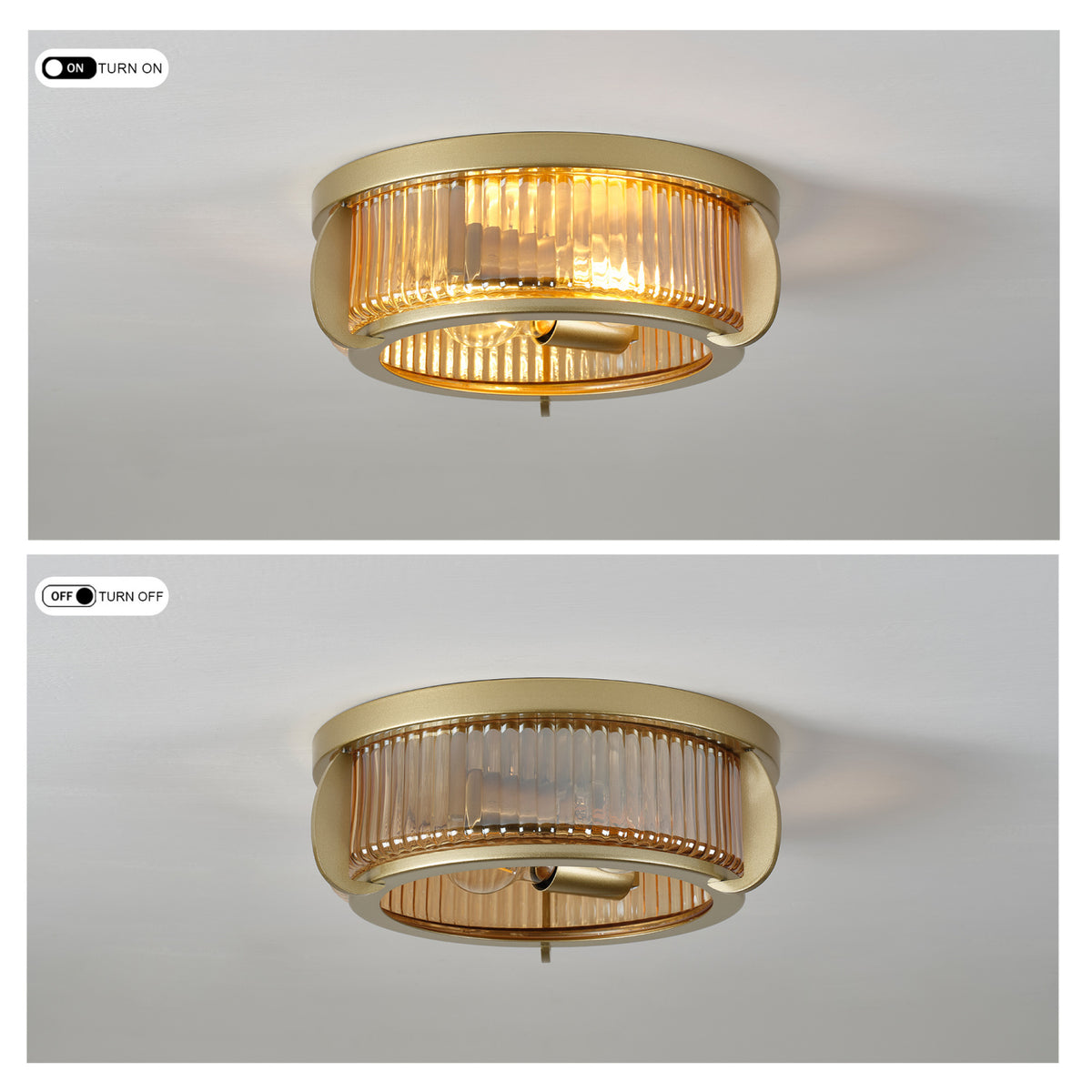 Modern European furniture - Gold Flush Mount Ceiling Lamp - www.oroa.com