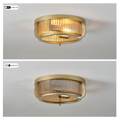 Modern European furniture - Gold Flush Mount Ceiling Lamp - www.oroa.com