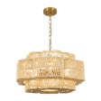 Gold Two-Tier Paper Rope Chandelier by OROA
