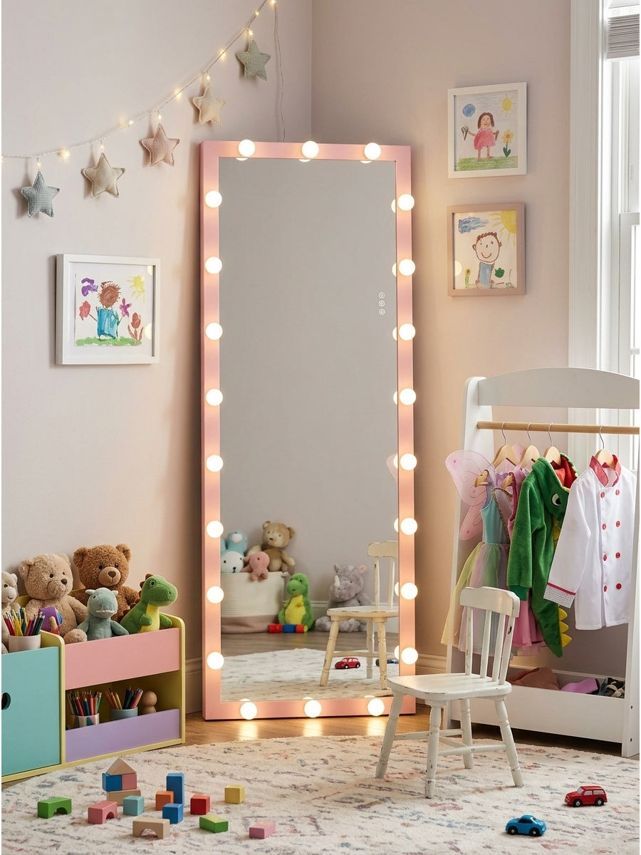 Hollywood Style Full Length Mirror with Lights | OROA Kids