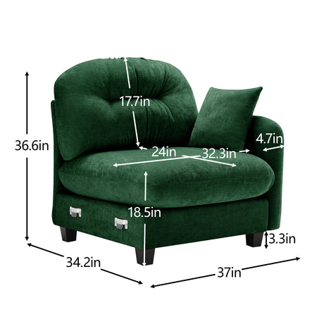Chenille Green Sofa | OROA