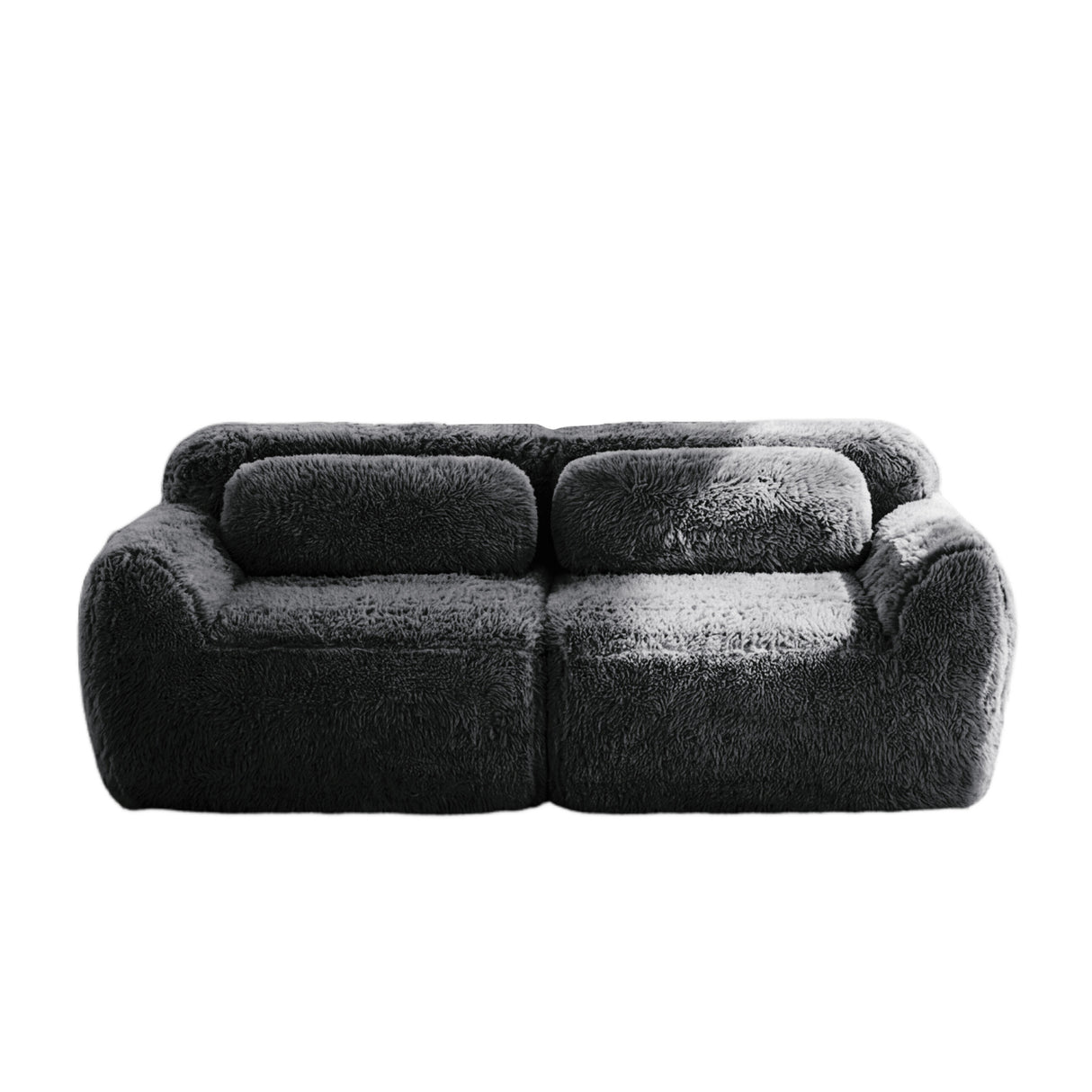 Dark Gray 2-Seater Modular Sectional Sofa | OROA