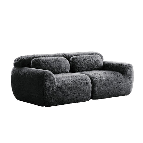 Dark Gray 2-Seater Modular Sectional Sofa | OROA