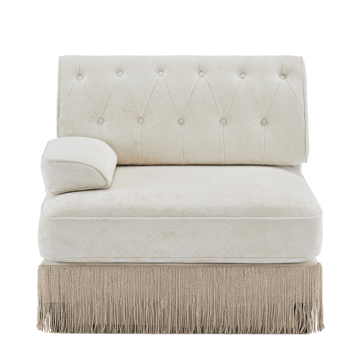 Beige Velvet Modular Sofa | OROA
