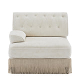 Beige Velvet Modular Sofa | OROA