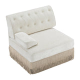 Beige Velvet Modular Sofa | OROA