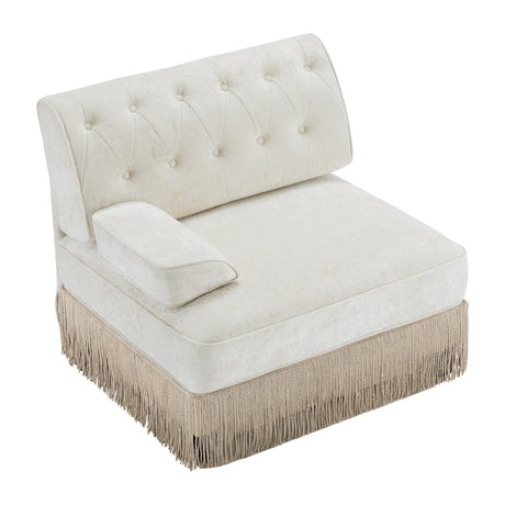 Beige Velvet Modular Sofa | OROA
