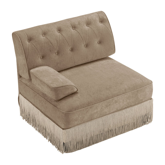 Modern European furniture - Camel Velvet Left Arm Modular Sofa - www.oroa.com