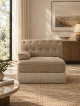 Modern European furniture - Camel Velvet Left Arm Modular Sofa - www.oroa.com